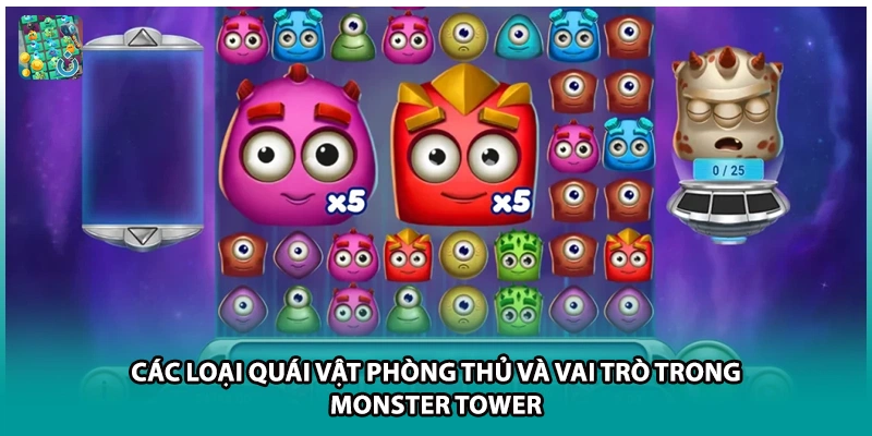 Các loại quái vật phòng thủ và vai trò trong Monster Tower