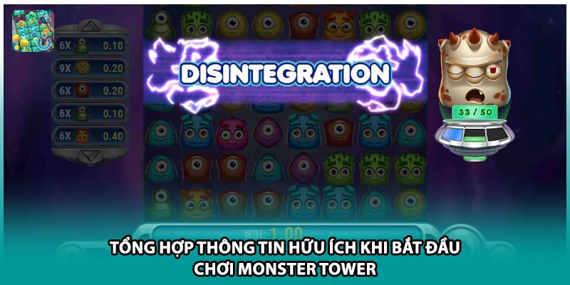 Tổng hợp thông tin hữu ích khi bắt đầu chơi Monster Tower